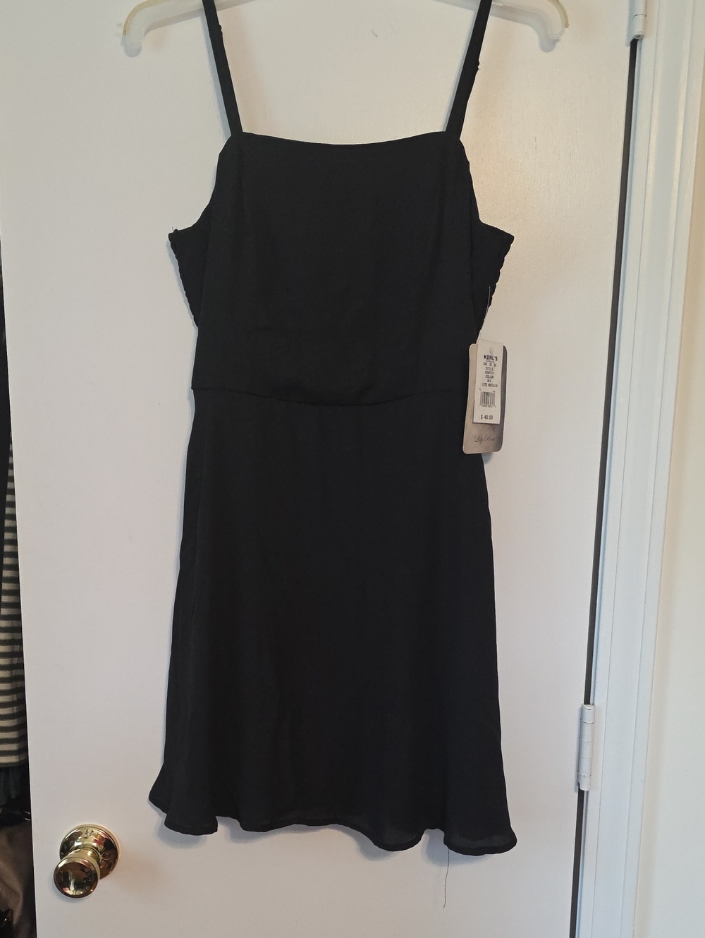 Lily Rose Black Spaghetti-Strap Mini Dress
